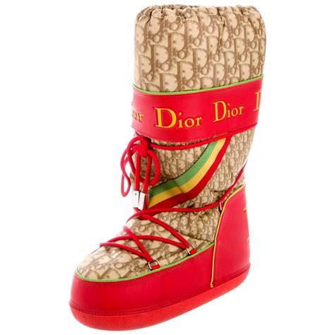 dior plush moon boots|christian Dior snow boots.